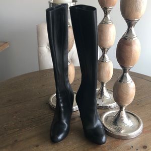Christian Louboutin tall black boots, sz 38.